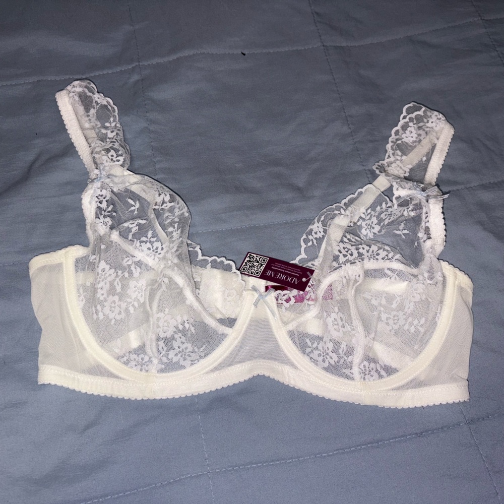 Adore Me Delicate White Lace Bra